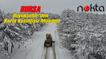 Bursa Büyükşehir’den karla kesintisiz mücadele