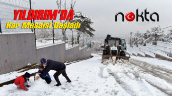 Bursa Yıldırım’da kar mesaisi başladı