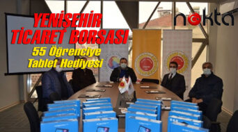 Bursa Yenişehir Ticaret Borsasından 55 öğrenciye tablet bilgisayar bağışı